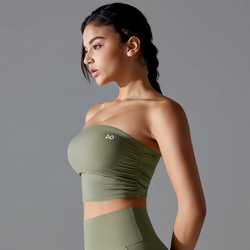 Greenish Power Strapless Bra