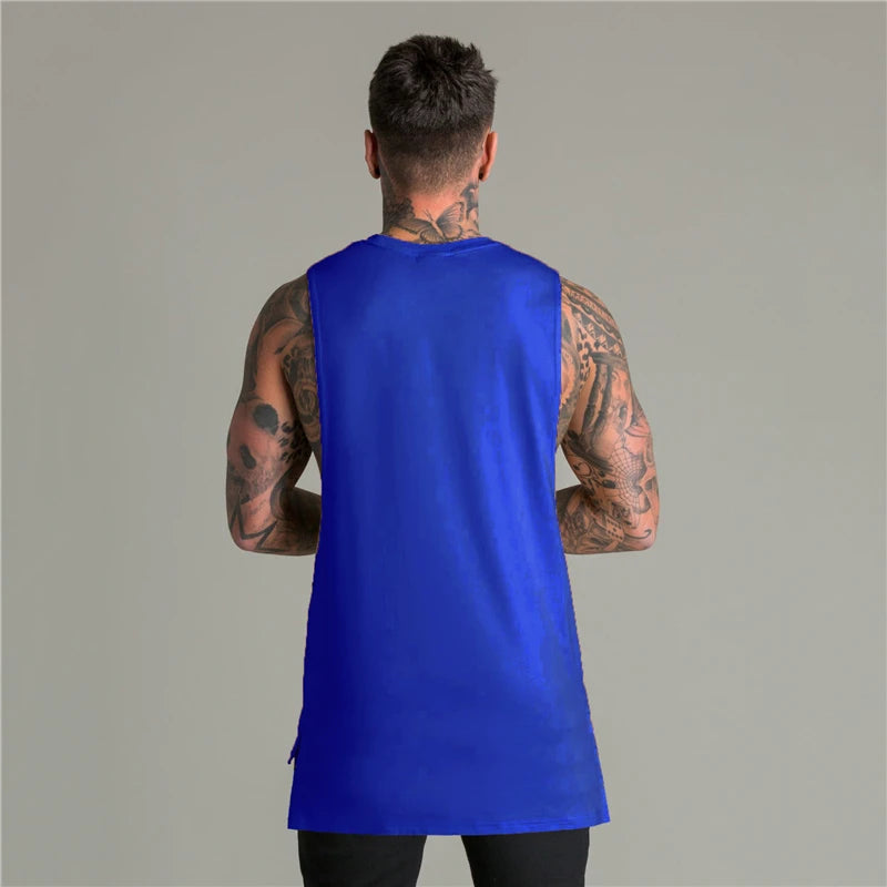 Blue Just Gym Tank Top