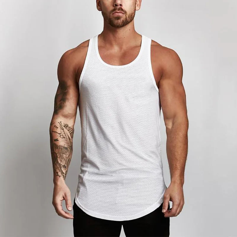 White MG Core Tank Top