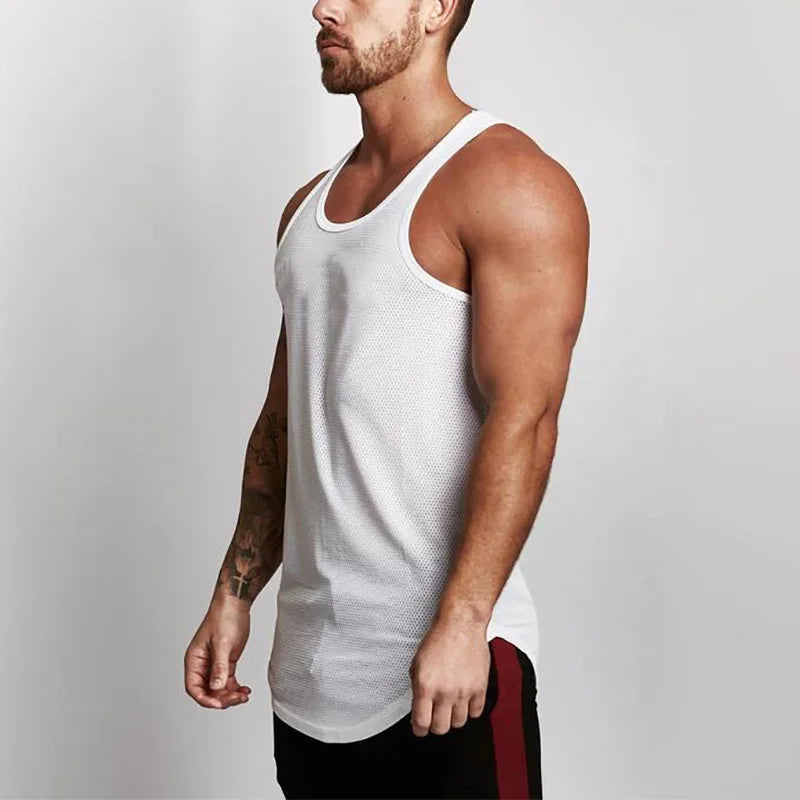 White MG Core Tank Top