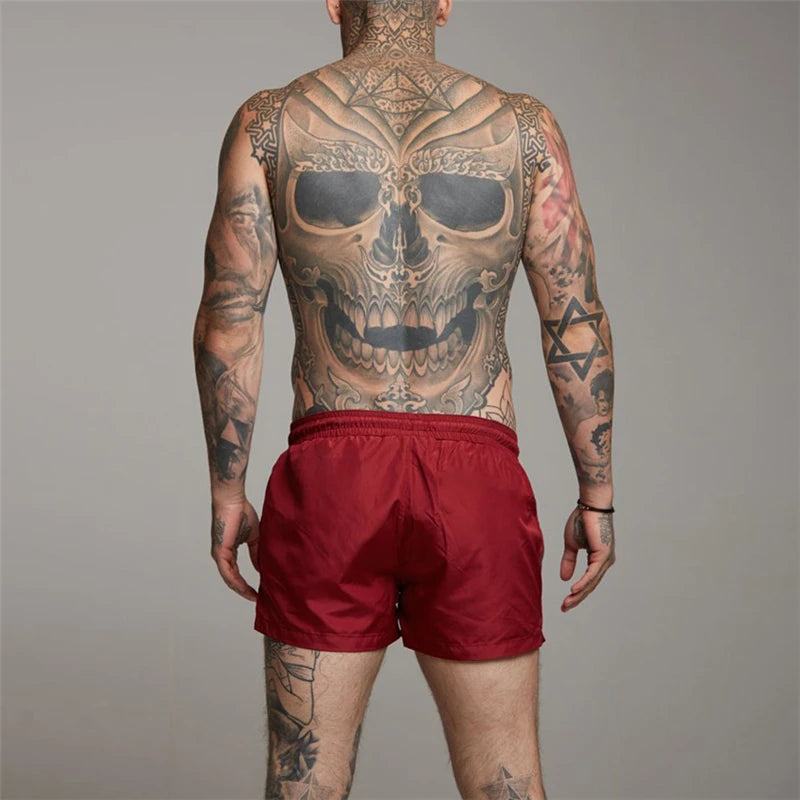 Red Track Shorts