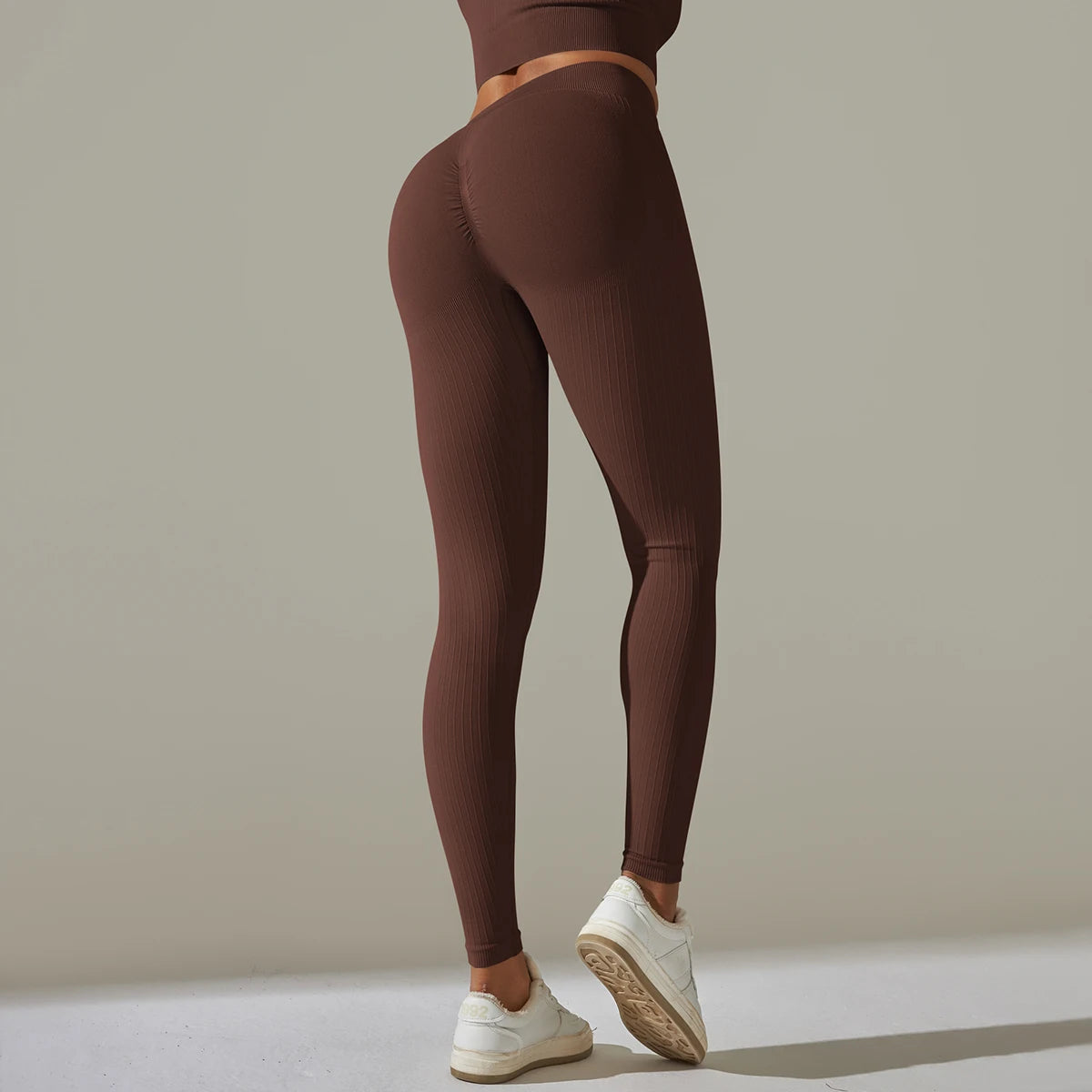 Women's Clothing - Yoga Essentials High-Waisted Leggings - Brown