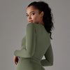 Army Green Serenity Long Sleeve Top
