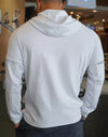 White Performance Zip Up Hoodie