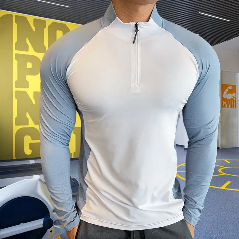 Sky Blue-White Core Long Sleeve T-Shirt