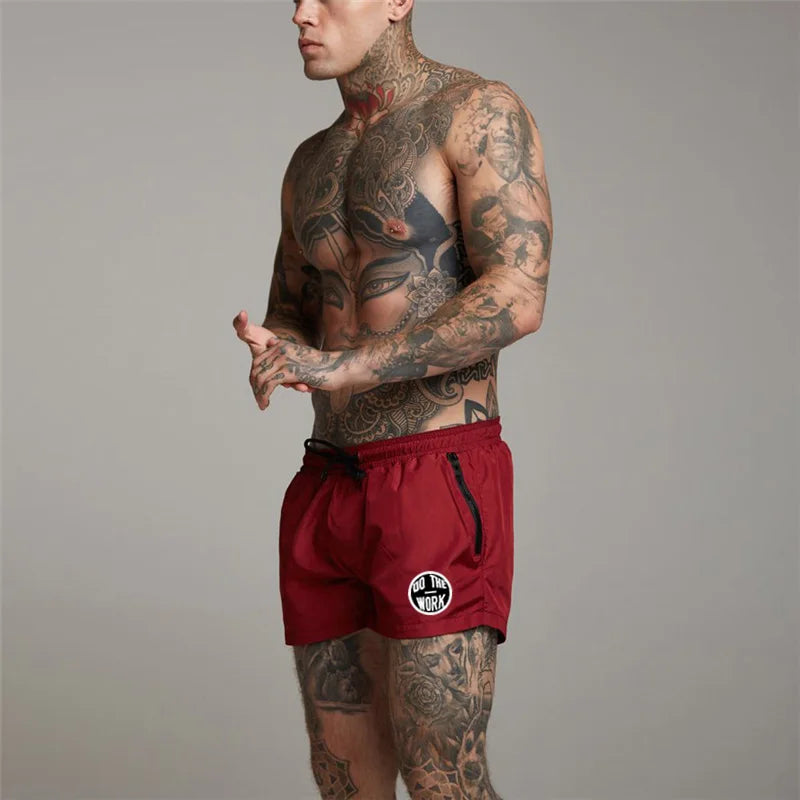 Red Track Shorts