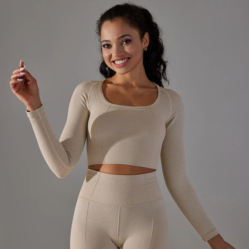 Beige Serenity Long Sleeve Top