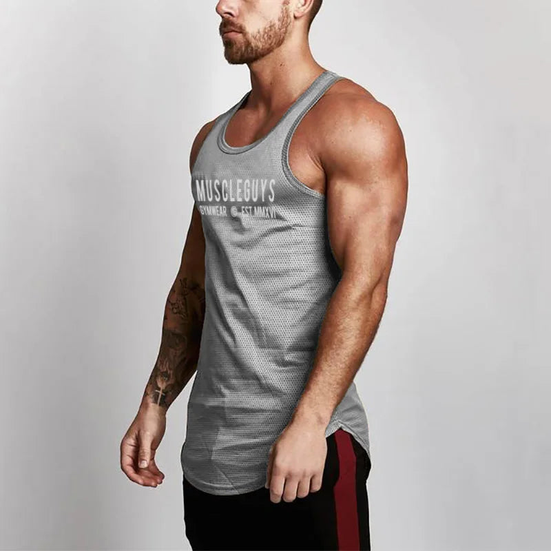 Grey MuscleGuys Tank Top