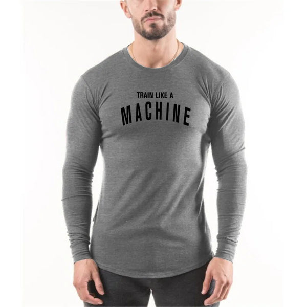 Grey Machine Long Sleeve T-Shirt