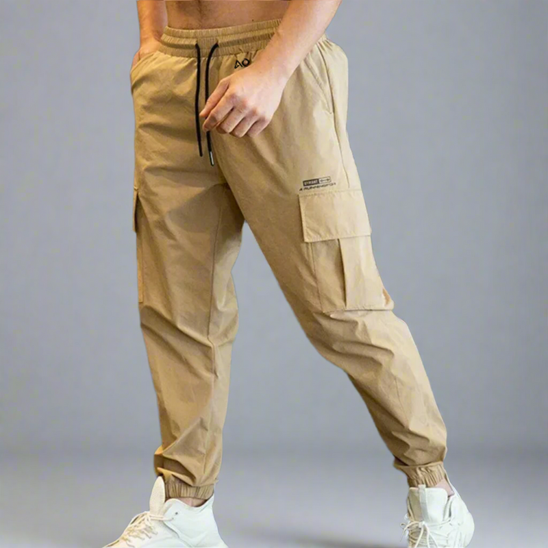 Beige Casual Joggers