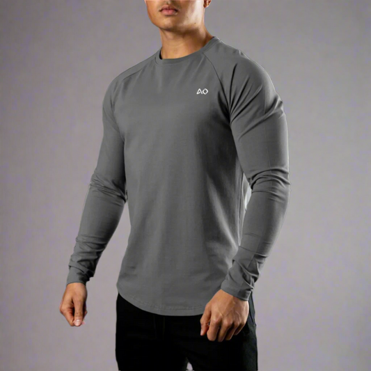 Grey Hyperflex Sport Long Sleeve T-Shirt