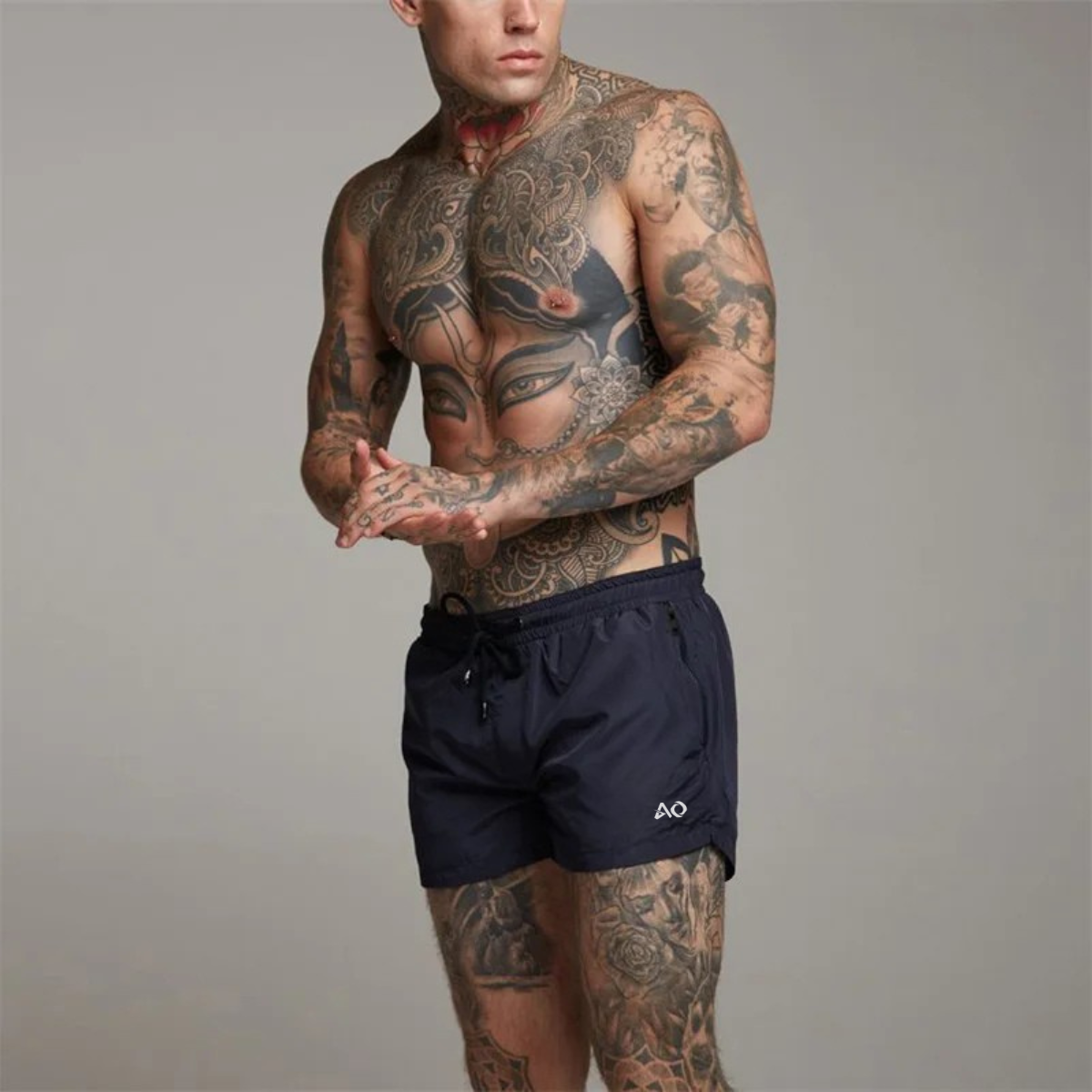 Blue Track Shorts