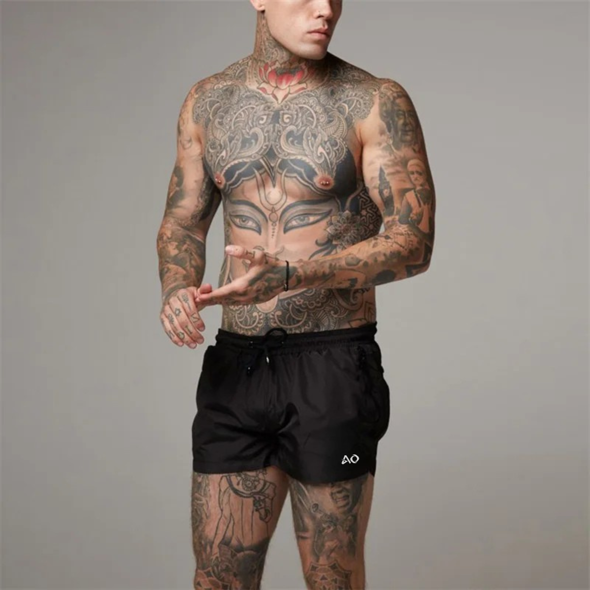 Black Track Shorts