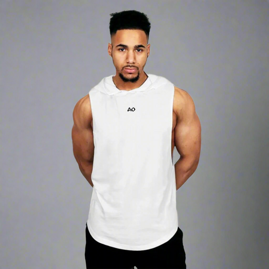 White Stringer Tank Top
