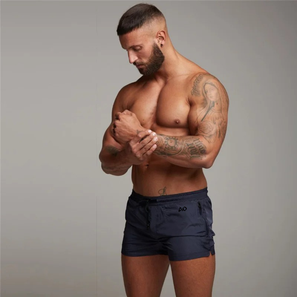 Blue Endurance Compression Shorts