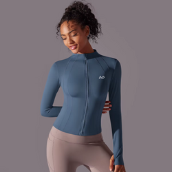 Blue Zip-Up Activewear Jacket