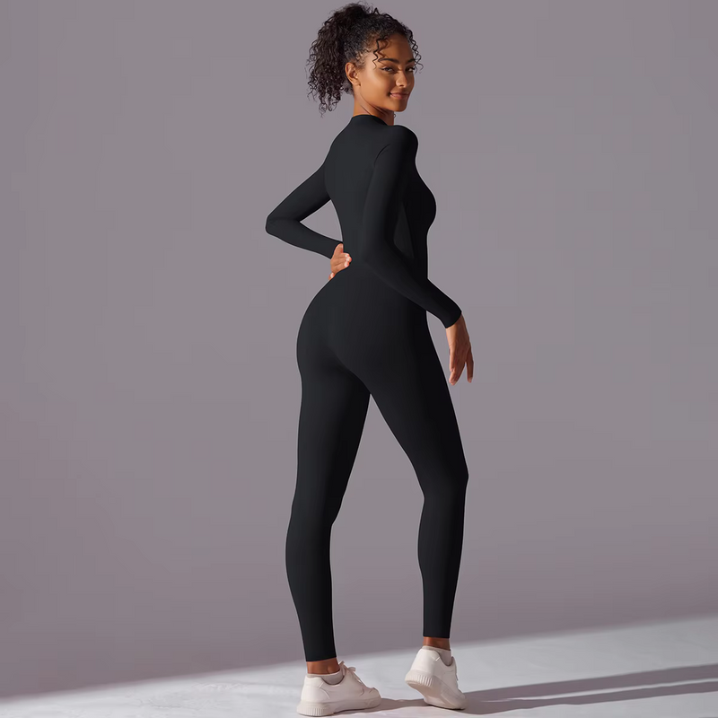 Black Stretch Long-Sleeve Bodysuit 2.0