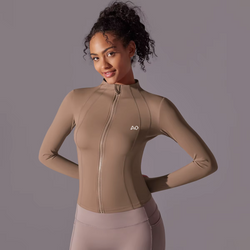 Cocoa Zip-Up Activewear Jacket