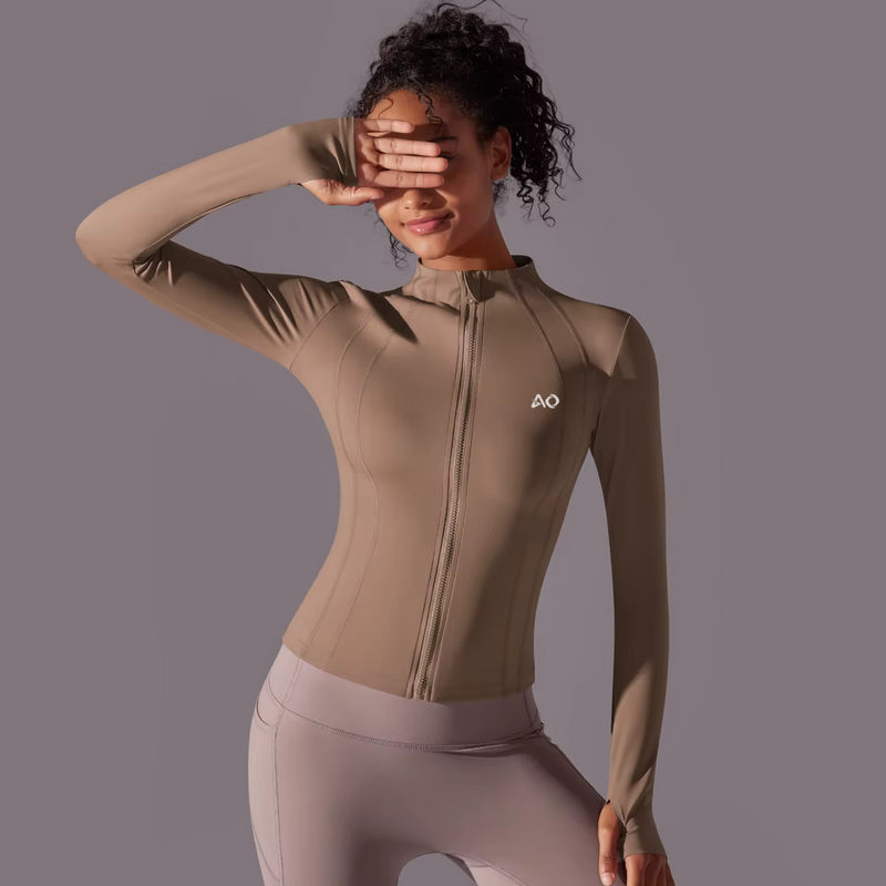 Cocoa Zip-Up Activewear Jacket