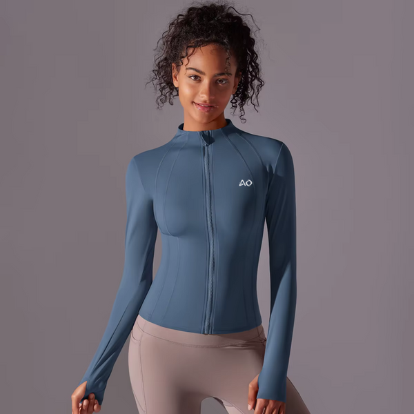 Blue Zip-Up Activewear Jacket