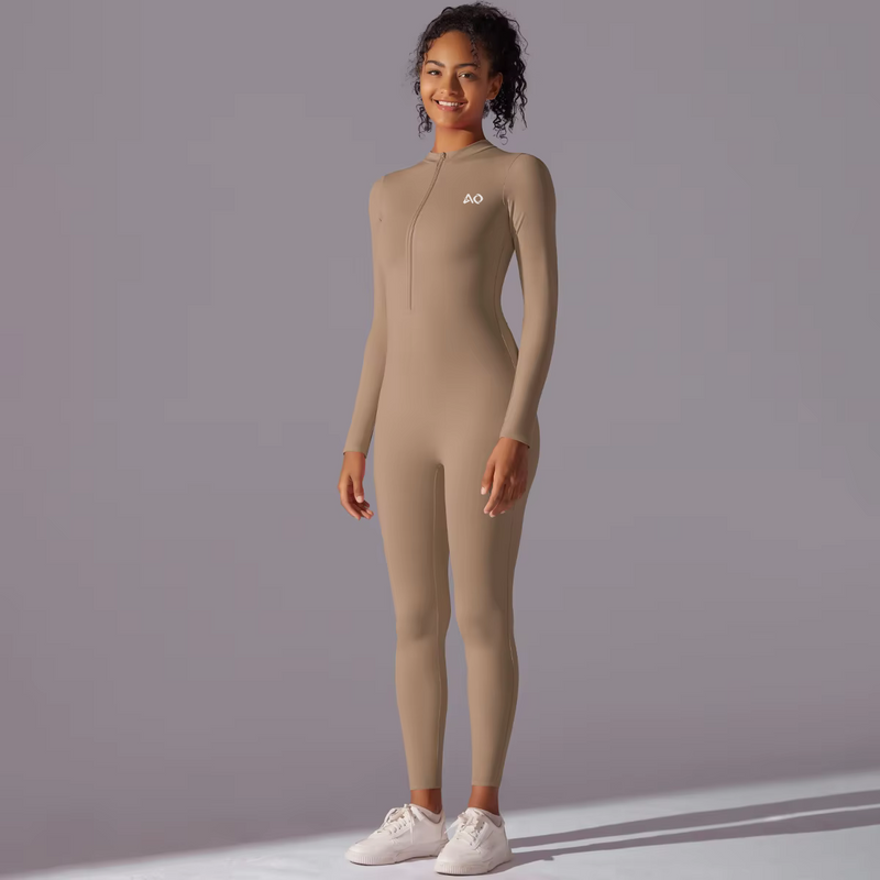 Cocoa Stretch Long-Sleeve Bodysuit 2.0