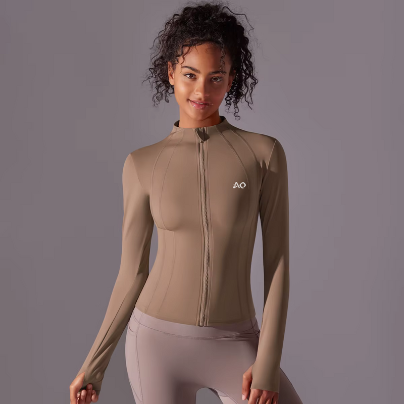 Cocoa Zip-Up Activewear Jacket