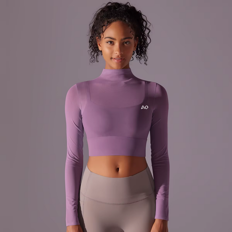 Purple Mesh Top