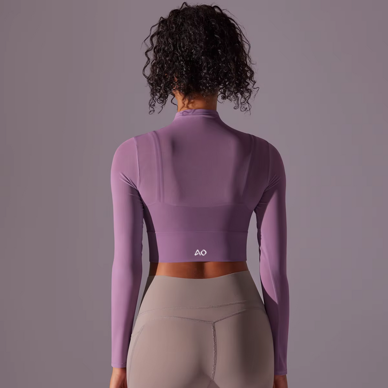 Purple Mesh Top