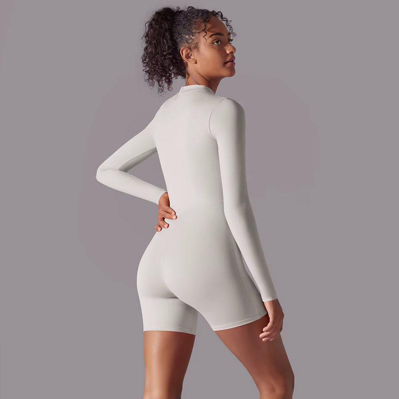 Ivory Stretch Long-Sleeve Bodysuit