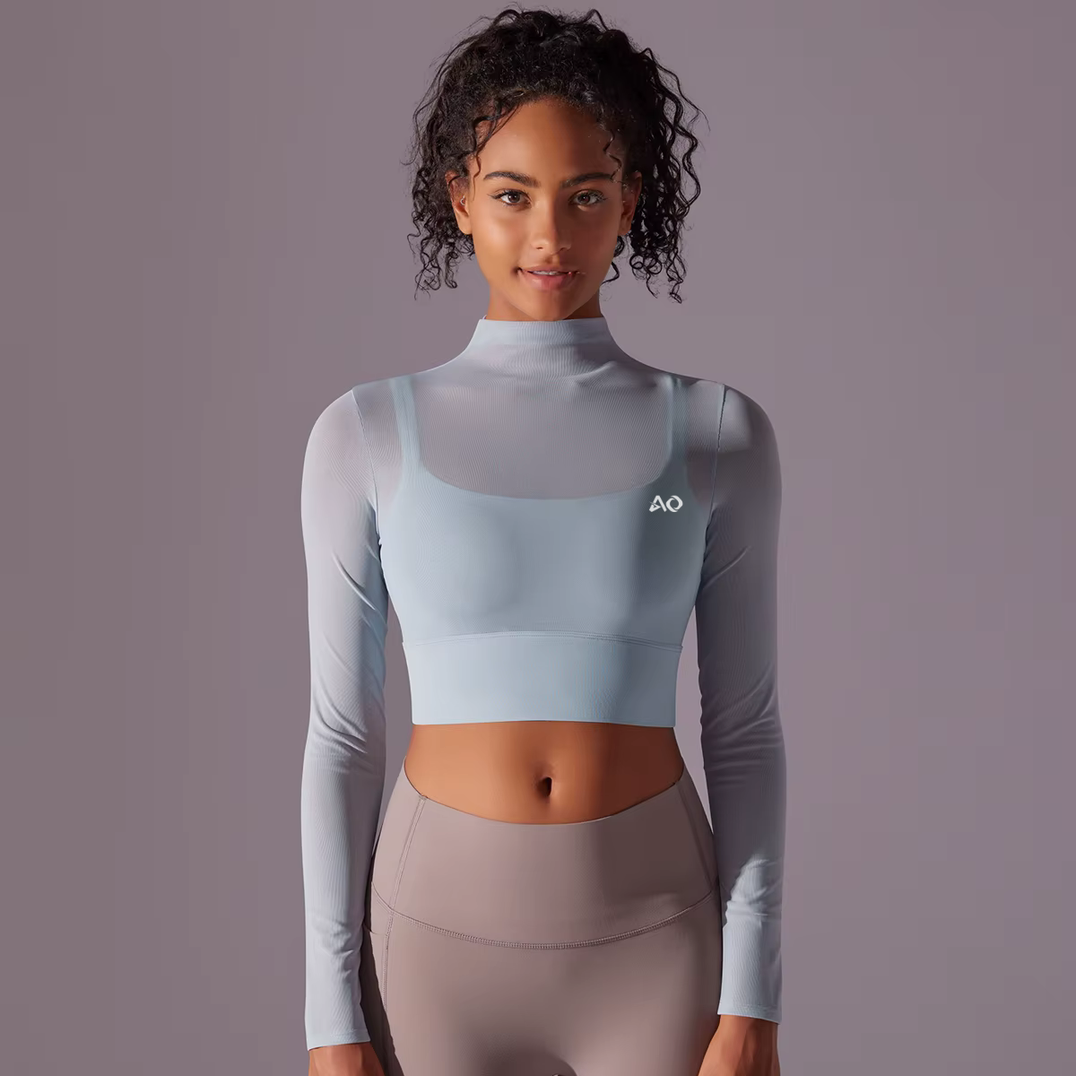 Light Blue Mesh Top