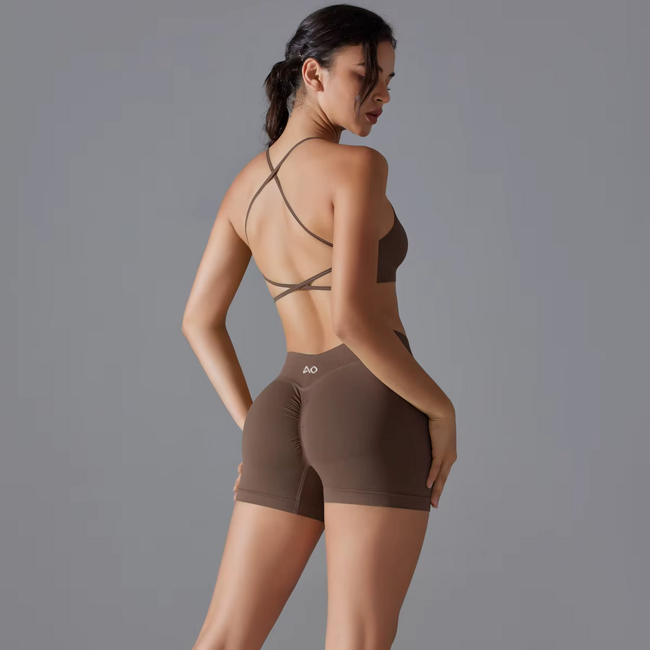 3 Piece Washed Square Neck Wide Strap Active Set main image 1