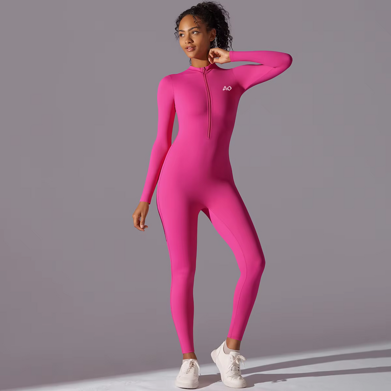 Pink Stretch Long-Sleeve Bodysuit 2.0