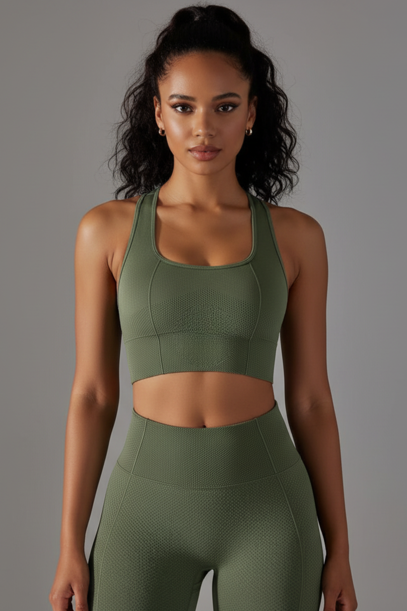 Army Green Seamless Move™ Sports Bra