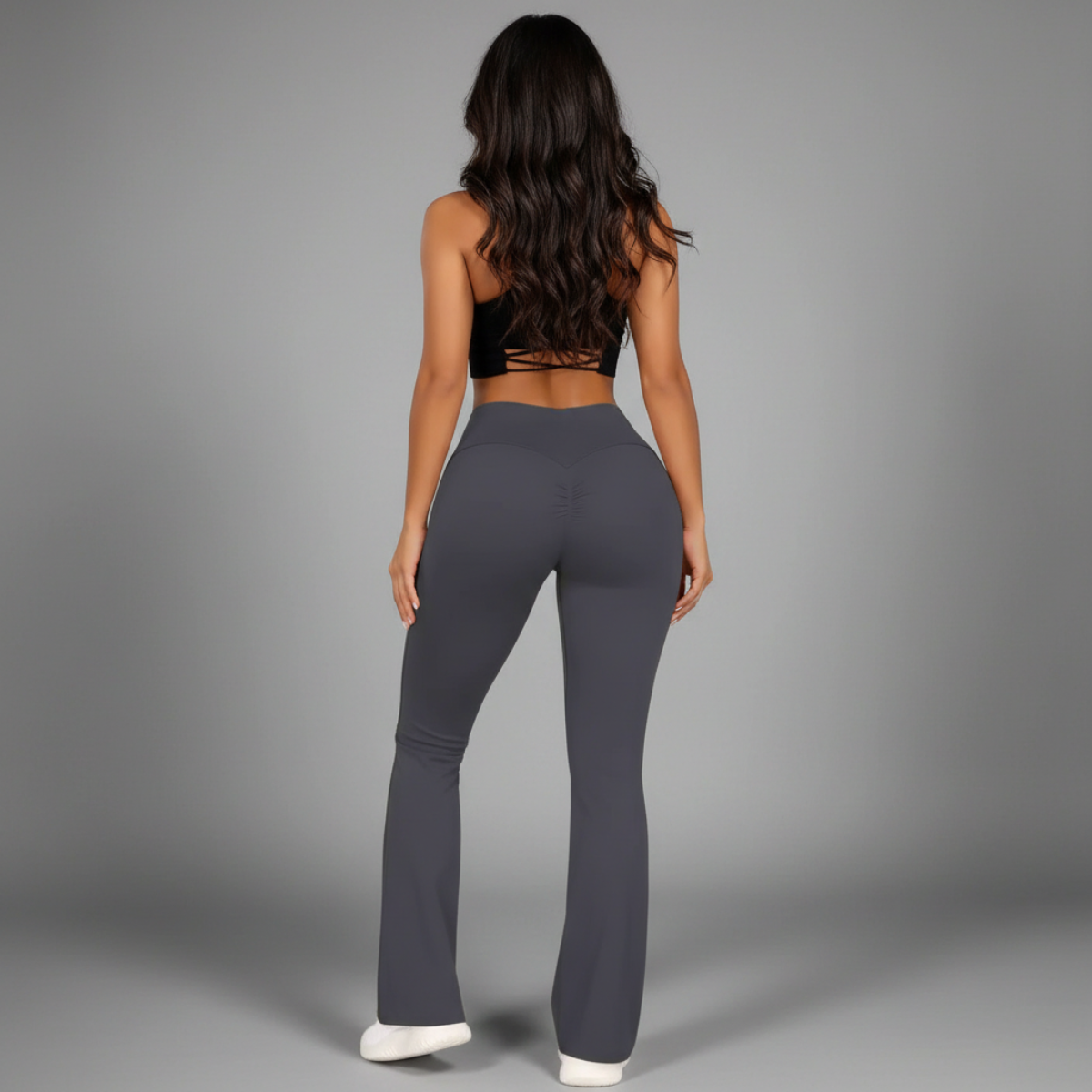 Grey Bell-bottoms Joggers