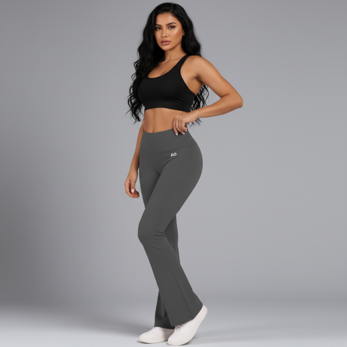 Grey Bell-bottoms Joggers