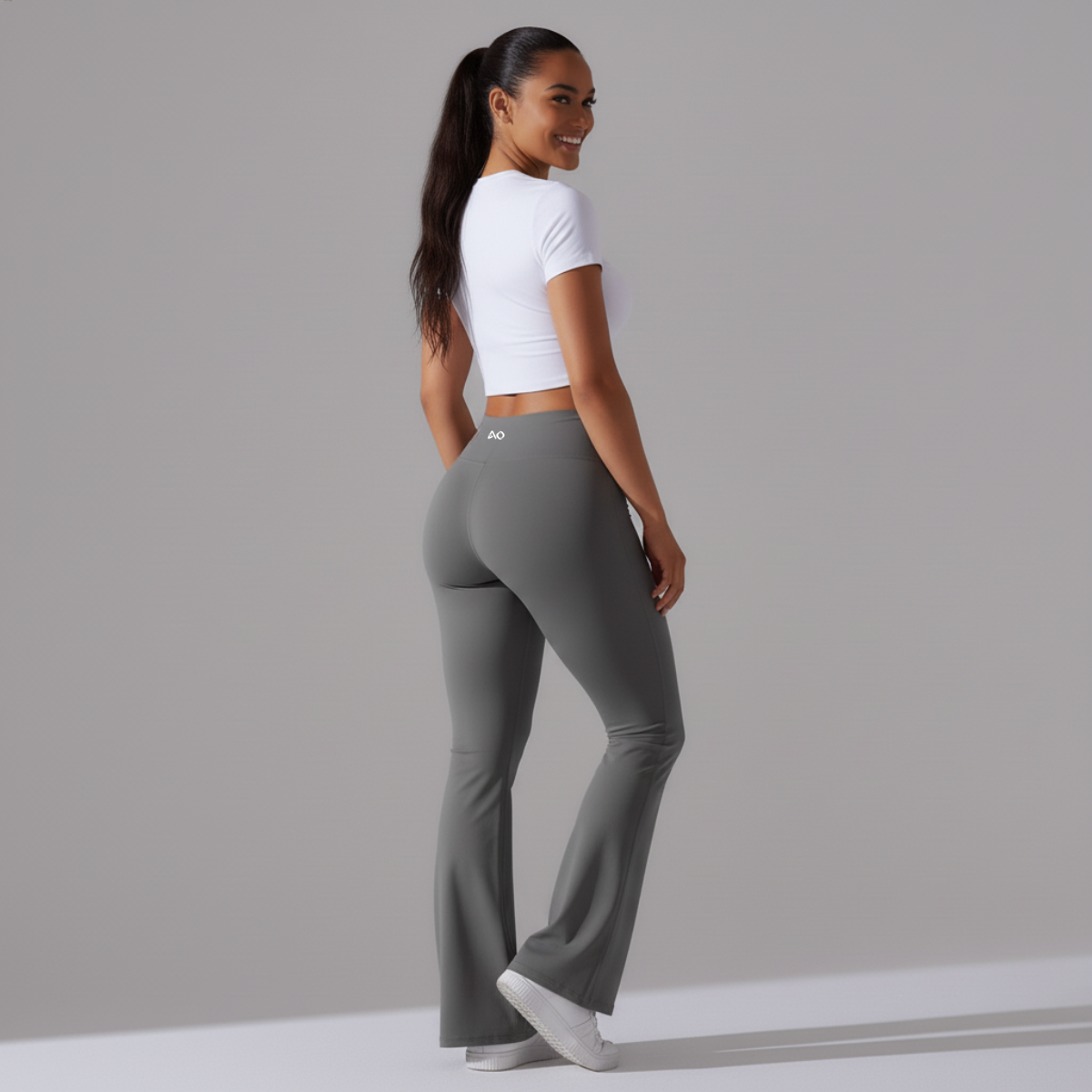 Grey Flare Leggings