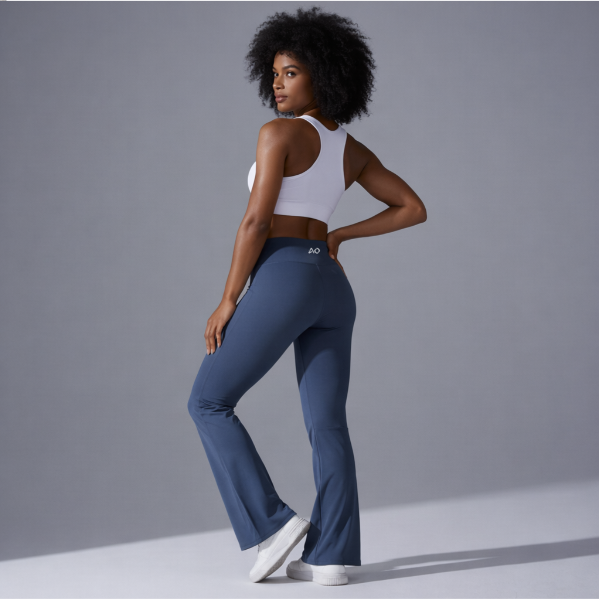 Navy Flare Leggings