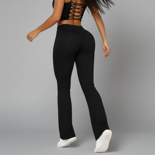 Black Bell-bottoms Joggers