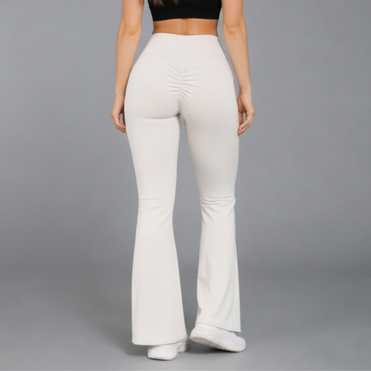 White Bell-bottoms Joggers