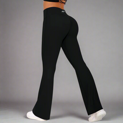 Black Bell-bottoms Joggers