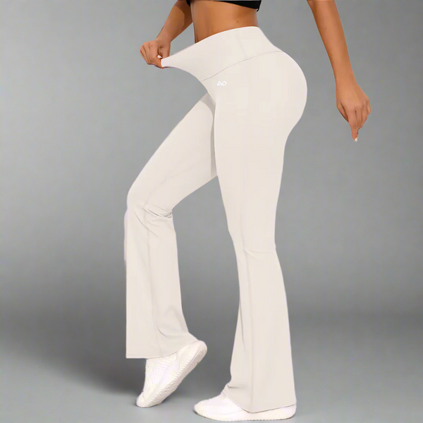 White Bell-bottoms Joggers