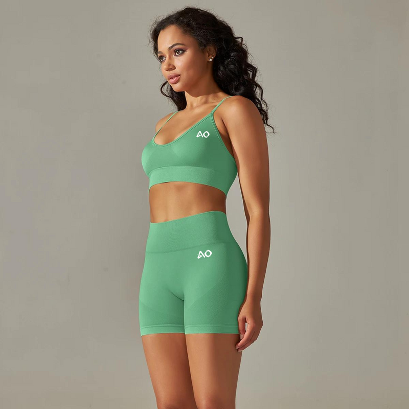 Mint Green Strappy Seamless Sports Set