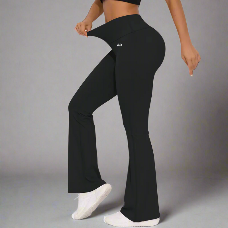 Black Bell-bottoms Joggers