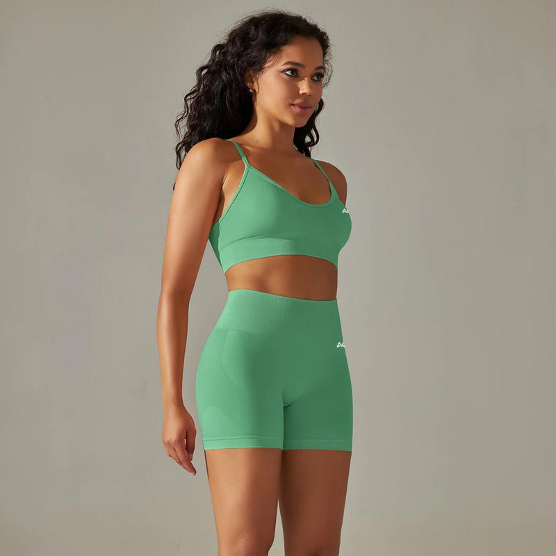 Mint Green Strappy Seamless Sports Set