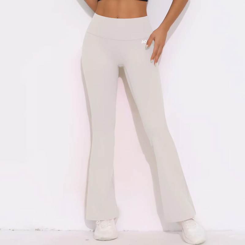 White Bell-bottoms Joggers