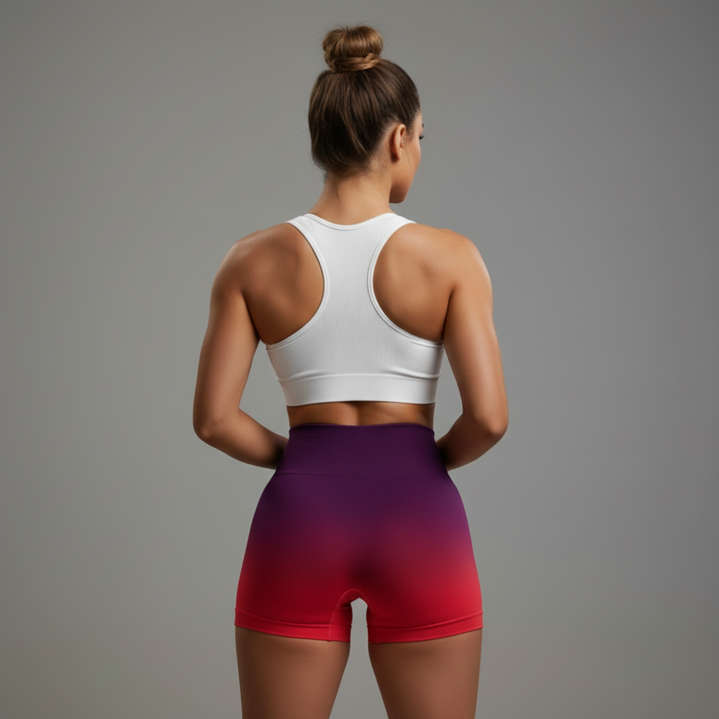 Back view showing dramatic gradient