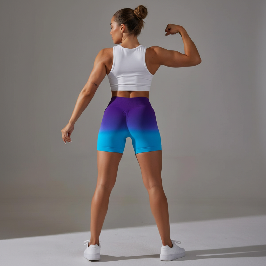 Back view showing dramatic gradient