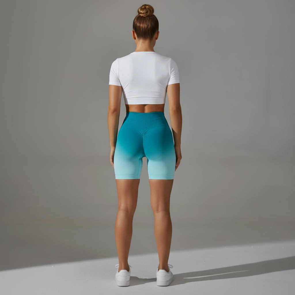 Back view showing gradient