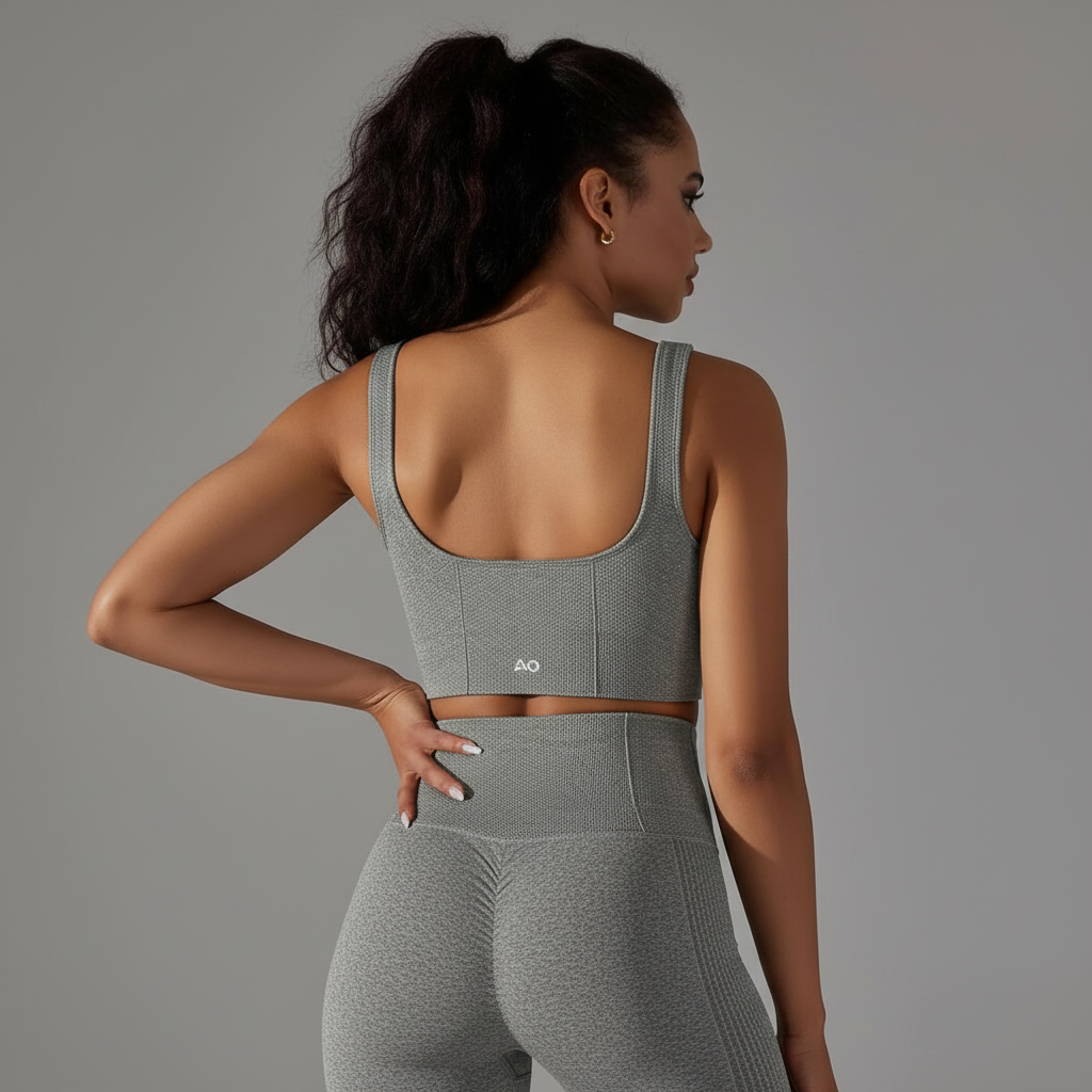 Back view with hand on hip