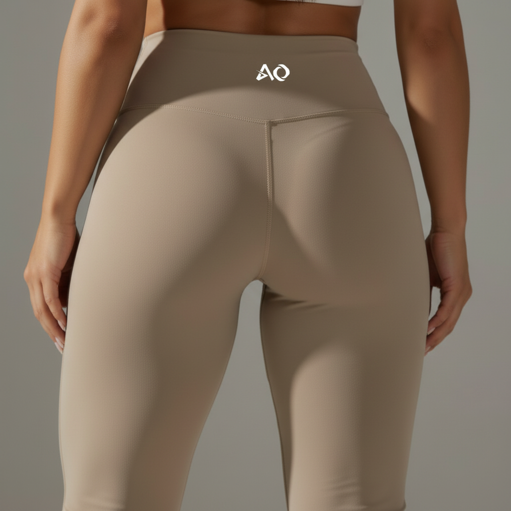 Beige Flare Back Logo Close-up - 1